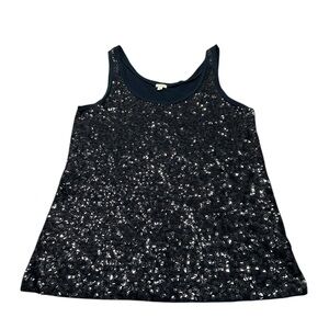 J. CREW navy sequin tank